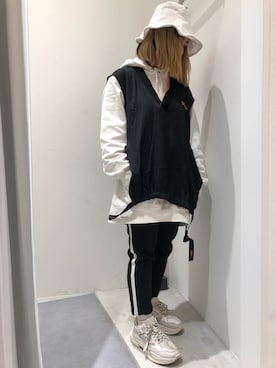 「MYne（マイン）のアイテム」を使った、yunaさん（レディース・155cm）の冬コーディネート