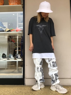 「L.H.P（エルエイチピー）のアイテム（スニーカー）」を使った、yunaさん（レディース・155cm）の夏コーディネート
