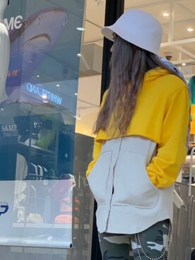 「ROCKET x LUNCH（ロケットアンドランチ）のアイテム」を使った、yunaさん（レディース・155cm）の夏コーディネート