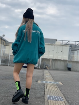 「thisisneverthat（ディスイズネバーザット）のアイテム（ジャケット/アウター）」を使った、yunaさん（レディース・155cm）の秋コーディネート
