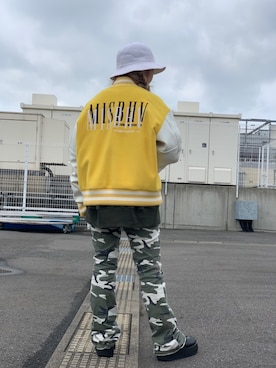 「MISBHV（ミスビヘイブ）のアイテム（ブルゾン）」を使った、yunaさん（レディース・155cm）の秋コーディネート