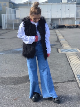「Chica（チカ）のアイテム」を使った、yunaさん（レディース・155cm）の冬コーディネート