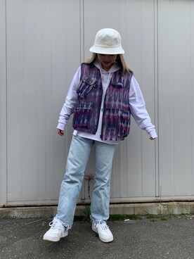 「GEO（ジェオ）のアイテム」を使った、yunaさん（レディース・155cm）の春コーディネート