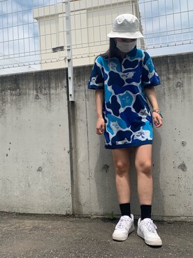 「RIPNDIP（リップンディップ）のアイテム」を使った、yunaさん（レディース・155cm）の夏コーディネート