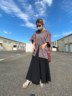 「DRIES VAN NOTEN（ドリスヴァンノッテン）のアイテム（パンツ）」を使った、yunaさん（レディース・155cm）の夏コーディネート