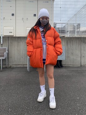 「Little sunny bite（リトルサニーバイト）のアイテム（ジャケット/アウター）」を使った、yunaさん（レディース・155cm）の秋コーディネート