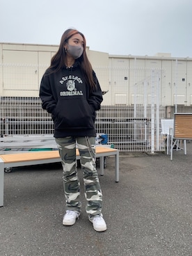 「L.H.P（エルエイチピー）のアイテム（パーカー）」を使った、yunaさん（レディース・155cm）の秋コーディネート