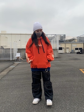 「mindseeker（マインドシーカー）のアイテム」を使った、yunaさん（レディース・155cm）の冬コーディネート