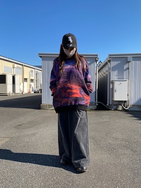 「MARCELO BURLON（マルセロ・バーロン）のアイテム」を使った、yunaさん（レディース・155cm）の冬コーディネート