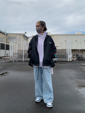 「FACETASM（ファセッタズム）のアイテム（ジャケット/アウター）」を使った、yunaさん（レディース・155cm）の冬コーディネート