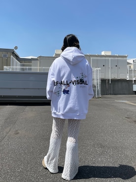 「L.H.P（エルエイチピー）のアイテム（パーカー）」を使った、yunaさん（レディース・155cm）の春コーディネート