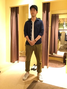 「GGD（ジージーディー）のアイテム（アクセサリー）」を使った、HVC相模原店さん（メンズ・176cm）の夏コーディネート