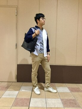 「HVC（エイチブイシー）のアイテム（トップス）」を使った、HVC相模原店さん（メンズ・176cm）の夏コーディネート