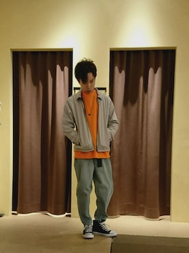 「テーパードデニム」｜HVC相模原店さん（メンズ・173cm）の冬コーディネート