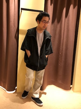 「GGD（ジージーディー）のアイテム（アクセサリー）」を使った、HVC相模原店さん（メンズ・161cm）の秋コーディネート