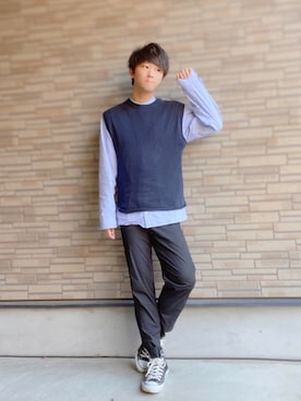 「CONVERSE（コンバース）のconverse コンバース ALL STAR HI オールスター ハイ 3206 BLACK(US)（スニーカー）」を使った、だぃすけさん（メンズ・170cm・20代）の春コーディネート