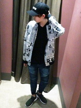 「VENCEEXCHANGE（ヴァンスエクスチェンジ）のアイテム（ブルゾン）」を使った、VENCE EXCHANGE MEN'S STAFFさん（メンズ・173cm）の春コーディネート