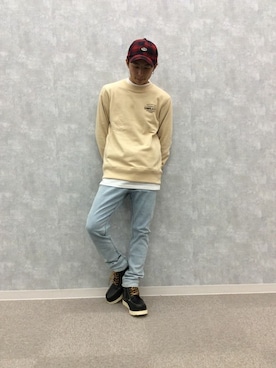 「Dickies（ディッキーズ）のアイテム（帽子）」を使った、VENCE EXCHANGE MEN'S STAFFさん（メンズ・173cm）の秋コーディネート