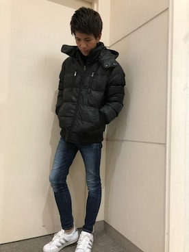 「VENCEEXCHANGE（ヴァンスエクスチェンジ）のアイテム（ブルゾン）」を使った、VENCE EXCHANGE MEN'S STAFFさん（メンズ・173cm）の冬コーディネート