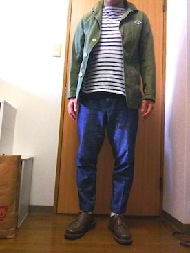 「アイテム（ドレスシューズ、ブルー系）」を使った、はやまさん（メンズ・165cm）の春コーディネート