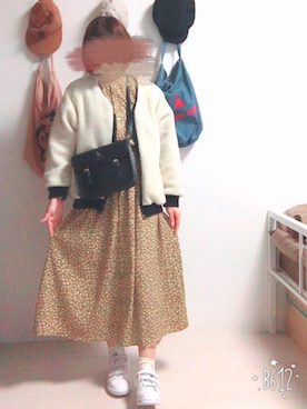 「archives（アルシーヴ）のアイテム（ブルゾン）」を使った、nzm🌻さん（レディース・152cm）の秋コーディネート