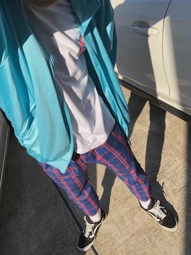 「パジャマ」｜「アイテム（ブルゾン）」を使った、tarobestaさん（メンズ・176cm）の春コーディネート