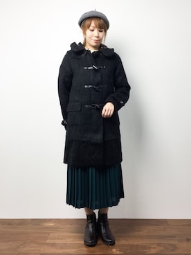 「夢展望（ユメテンボウ）のアイテム（ダッフルコート）」を使った、SUBさん（レディース・154cm）の冬コーディネート