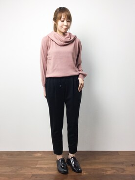 「VICKY（ビッキー）のアイテム（パンツ）」を使った、SUBさん（レディース・154cm）の冬コーディネート