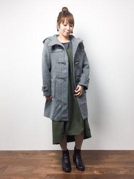 「e.r.g*（イーアールジー）のアイテム（ジャケット/アウター）」を使った、SUBさん（レディース・154cm）の冬コーディネート