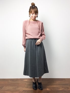 「INNOCENT BLUE（イノセントブルー）のアイテム」を使った、SUBさん（レディース・154cm）の冬コーディネート