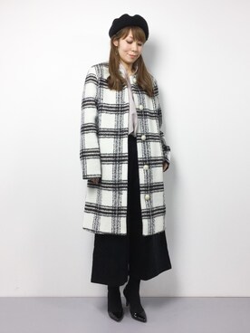 「MILLION CARATS（ミリオンカラッツ）のアイテム（その他アウター）」を使った、SUBさん（レディース・154cm）の冬コーディネート