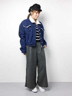 「Chica（チカ）のアイテム（ジャケット/アウター）」を使った、SUBさん（レディース・154cm）の冬コーディネート