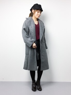 「cepo（セポ）のアイテム（ダウンジャケット/コート）」を使った、SUBさん（レディース・154cm）の冬コーディネート