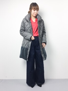 「VICKY（ビッキー）のアイテム（ジャケット/アウター）」を使った、SUBさん（レディース・154cm）の冬コーディネート