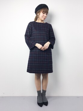 「Te chichi（テチチ）のアイテム（ワンピース/ドレス）」を使った、SUBさん（レディース・154cm）の冬コーディネート
