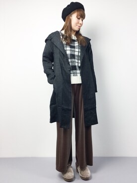 「RAY CASSIN（レイカズン）のアイテム（その他アウター）」を使った、SUBさん（レディース・154cm）の冬コーディネート