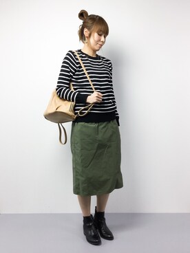 「BASE（ベース）のアイテム」を使った、SUBさん（レディース・154cm）の冬コーディネート