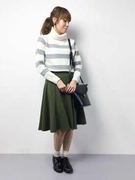 「ef-de（エフデ）のアイテム（トップス）」を使った、SUBさん（レディース・154cm）の冬コーディネート