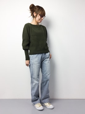 「Burner（バーナー）のアイテム」を使った、SUBさん（レディース・154cm）の冬コーディネート