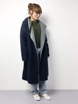 「MILLION CARATS（ミリオンカラッツ）のアイテム（その他アウター）」を使った、SUBさん（レディース・154cm）の冬コーディネート