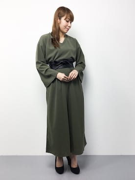 「INGNI（イング）のアイテム（サロペット/オーバーオール）」を使った、SUBさん（レディース・154cm）の冬コーディネート