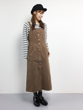 「Another Edition（アナザーエディション）のアイテム（ワンピース/ドレス）」を使った、SUBさん（レディース・154cm）の冬コーディネート