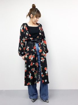 「Khaju（カージュ）のアイテム（その他アウター）」を使った、SUBさん（レディース・154cm）の春コーディネート