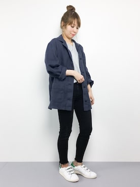 「FRAMeWORK（フレームワーク）のアイテム（カバーオール）」を使った、SUBさん（レディース・154cm）の春コーディネート
