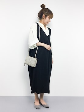 「axes femme（アクシーズファム）のアイテム（チュニック）」を使った、SUBさん（レディース・154cm）の春コーディネート