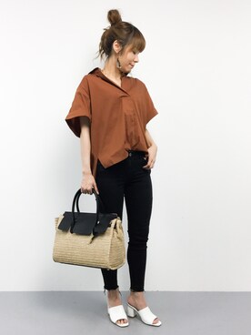 「BASE（ベース）のアイテム」を使った、SUBさん（レディース・154cm）の春コーディネート