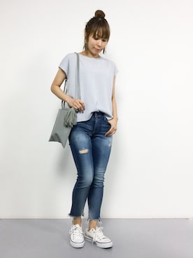 「Te chichi（テチチ）のアイテム」を使った、SUBさん（レディース・154cm）の夏コーディネート