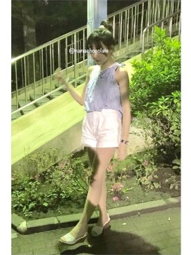 「Boisson Chocolat（ボワソンショコラ）のアイテム」を使った、nanaさん（レディース・159cm）の春コーディネート