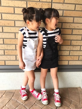 「ＧＷ」｜「アイテム（オールインワン・サロペット）」を使った、Maimamさん（キッズ・110cm）の春コーディネート