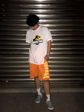 「アイテム（スリッポン、その他）」を使った、Laiさん（メンズ・165cm）の秋コーディネート